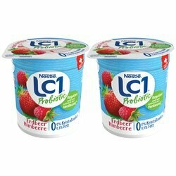 LC1 Yogourts à la fraise & framboise 0% mat. Grasse 2x150g