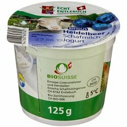 Echt Entlebuch Yogourt au lait de brebis aux myrtilles bio 125g