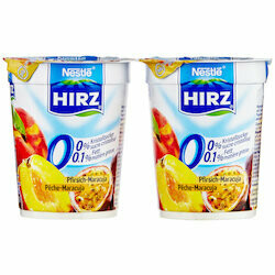Hirz Yogourts à la pêche &amp; maracuja 0% gras 2x180g