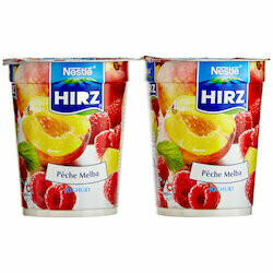 Hirz Yogourt à la pêche &amp; framboise 2x180g