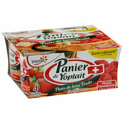 Panier de Yoplait Yogourts aux fruits rouges 4x125g 500g