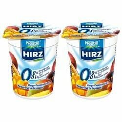 Hirz Yogourts à la mangue &amp; fruit de la passion 0% gras 2x180g