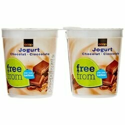 Free From Yogourts au chocolat sans lactose 2x180g