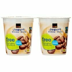 Free From Fairtrade Yogourt au moka sans lactose 2x180g