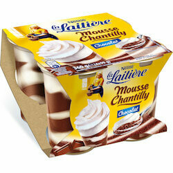 La Laitière Mousse chantilly au chocolat 4x90g 2x360g