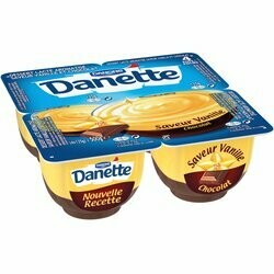 Danone Danette vanille & chocolat 4x125 g. 500g