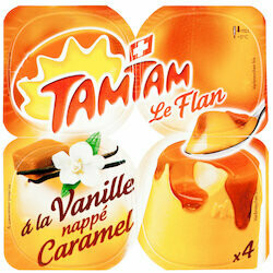 TamTam Le Flan à la vanille nappé de caramel 4x100g 400g