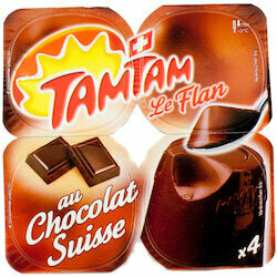 TamTam Le Flan au chocolat suisse 4x100g 400g