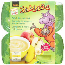 JaMaDu Compote de pommes & bananes 4 portions 360g