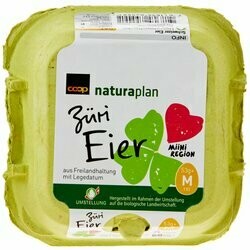 Oeufs région de Zürich 53g+ 4 pièces