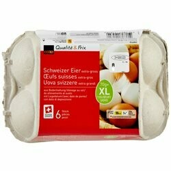 Oeufs suisses extra-grands d&#39;élevage au sol 70g+ 6 pièces