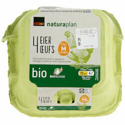 Bio Oeufs élevage au sol 53g+ 4 pièces