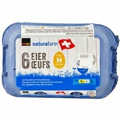 Naturafarm Oeufs élevage en plein air 53g+ 6 pièces