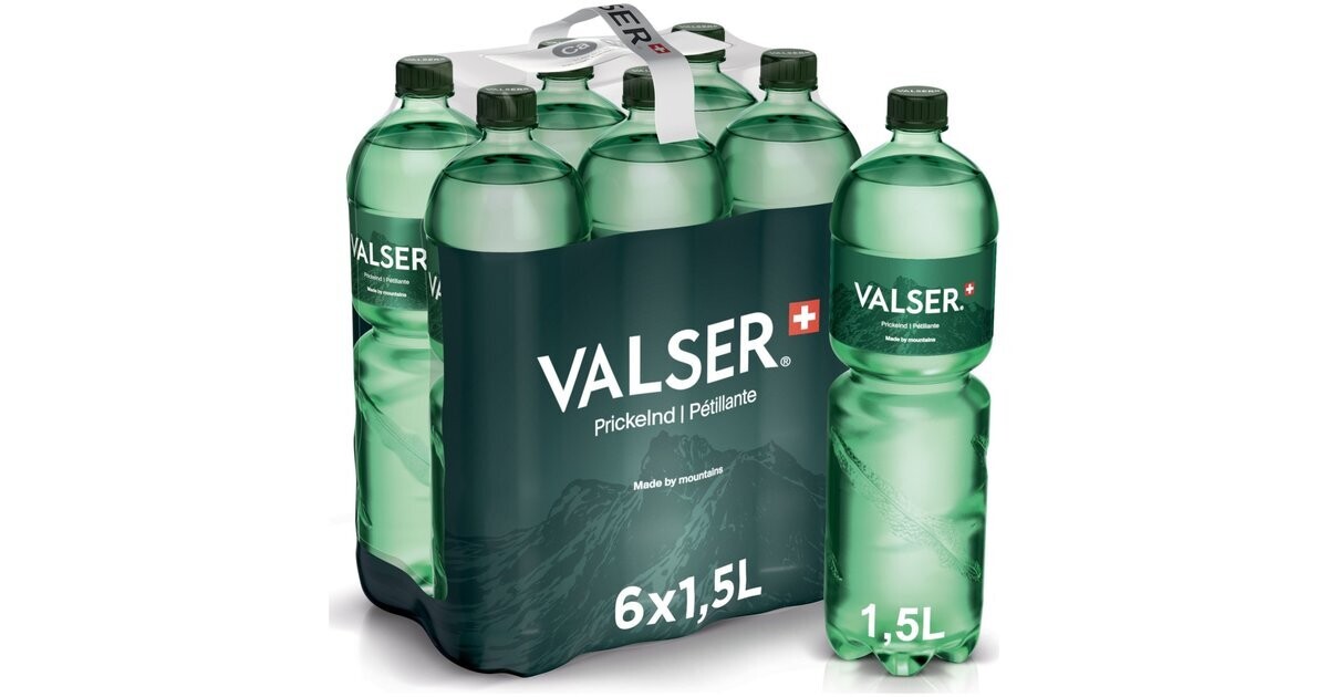 Valser Eau minérale gazéifiée classique 6x1.5L