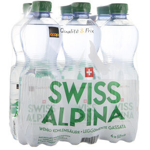 Swiss Alpina Eau minérale légèrement gazéifiée 6x50cl