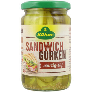 Kühne Cornichons pour sandwiches 185g