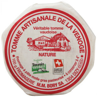 Bory Tomme de la Venoge pasteurisée nature 100g