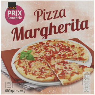 Pizzas aux tomates &amp; fromage conglées 2 pièces 600g