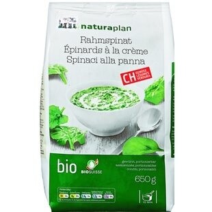 Naturaplan Bio Épinards à la crème surgelés 650g
