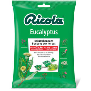 Ricola Pastilles à l'eucalyptus sans sucre 125g