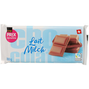 Fairtrade Plaque de chocolat au lait 100g