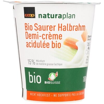 Bio Demi-crème acidulée 15% 200g