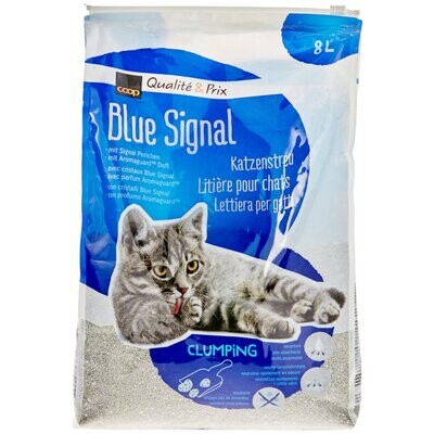 Litière pour chat bleu signal 8L