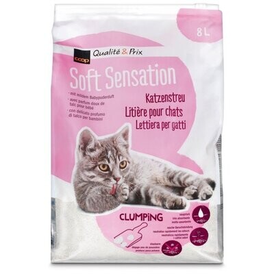 Litière pour chat rose soft sensation  8L