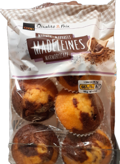 Madeleines Marbrées  6pce 220g