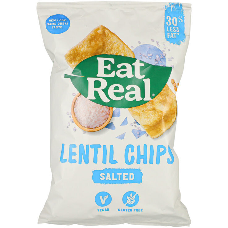EatReal Chips de lentilles au sel de mer 113g