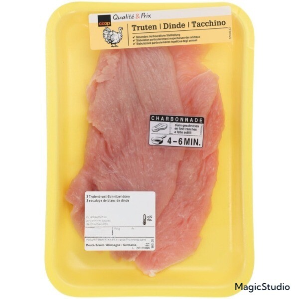 Escalopes de dinde charbonnade env. 200g