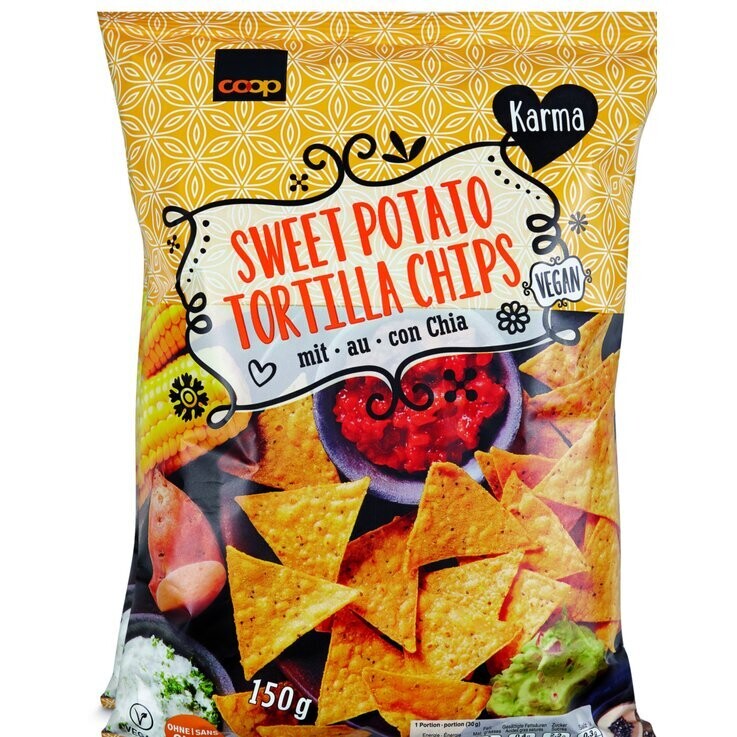 Karma Patate Douce Tortilla-Chips 150G