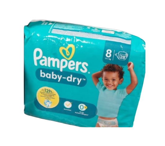 Pampers Couches Baby-Dry Gr. 8 28 pièces
