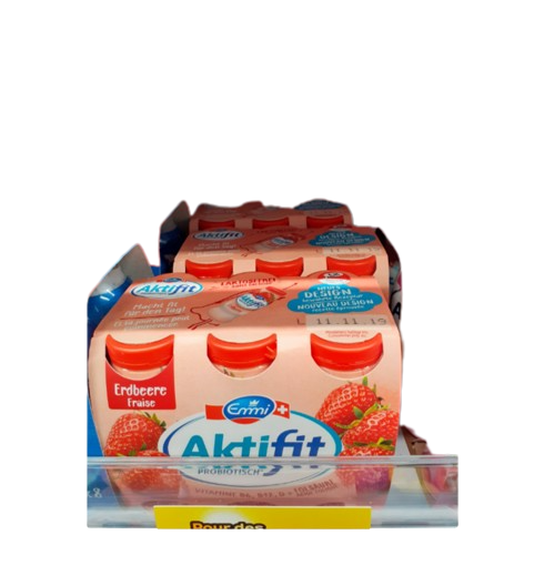 Emmi Aktifit Boissons probiotiques à la fraise 6x65ml