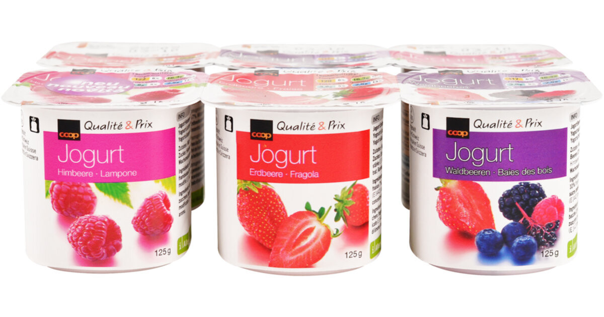 Yog. Fraise/ Framboise/ Baies 6x125g