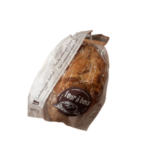 Pain de campagne fonce feu de bois 1x500g