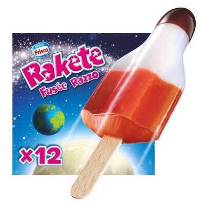 Frisco Sucettes glacées Rakete 12 pièces