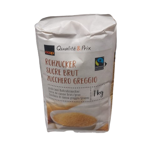 Fairtrade Sucre brut gros grains 1Kg