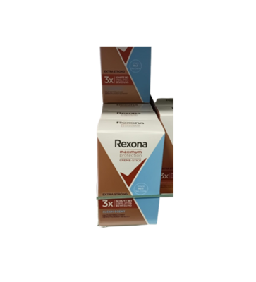 REXONA Déodorant Crème Stick anti-transpirant Maximum Protection Clean Scent 45ml