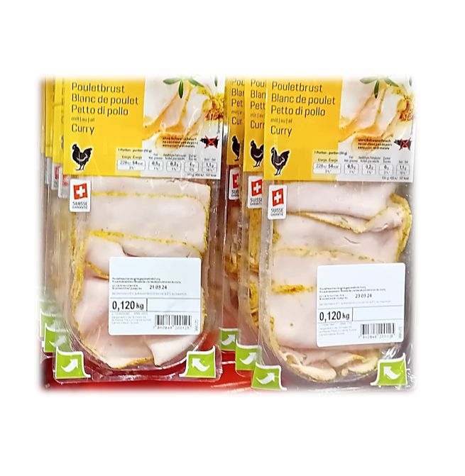 Poitrine poulet au curry fin 120g
