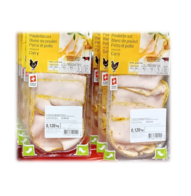 Poitrine poulet au curry fin 120g