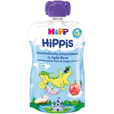 Hipp Gourde de compote Hippis pomme &amp; groseille bio 12 mois+ (100g)