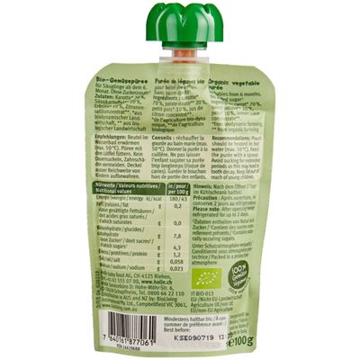Holle Veggie Bunny gourde à partir de 6 mois+ (100g)