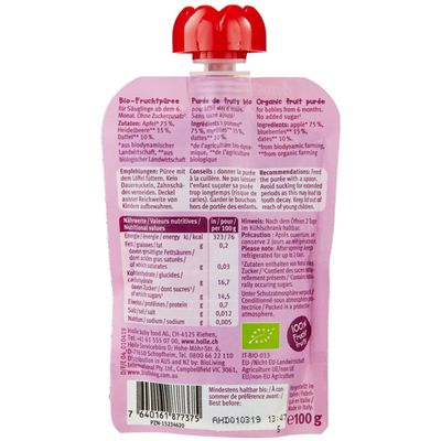 Holle Dino Date Pouchy 100g