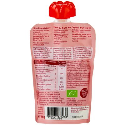 Holle Gourde de compote Apple Ant  gourde à partir de 6 mois+ (100g)