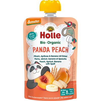 Demeter Holle Gourde de compote Panda Peach Pouchy 8 mois+ 100g