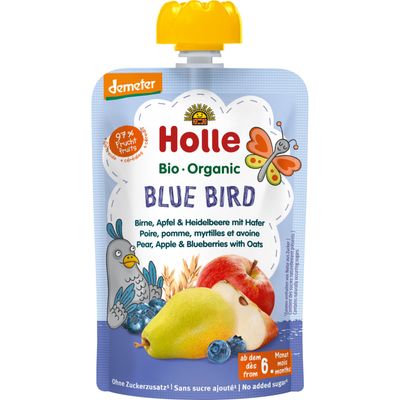 Holle Gourde de compote Blue Bird  gourde à partir de 6 mois+ (100g)