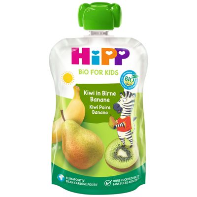 Hipp Hippis kiwi, poire &amp; banane 12 mois+ (100g)
