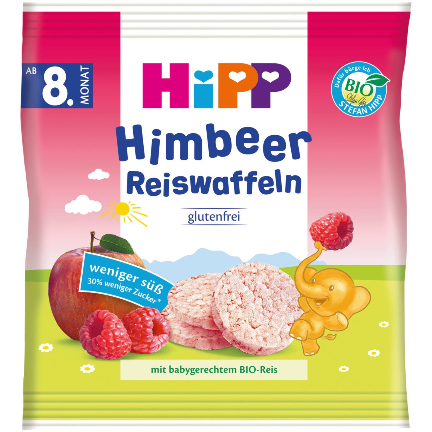 Hipp Galettes de riz à la framboise 8 mois+ (30g)
