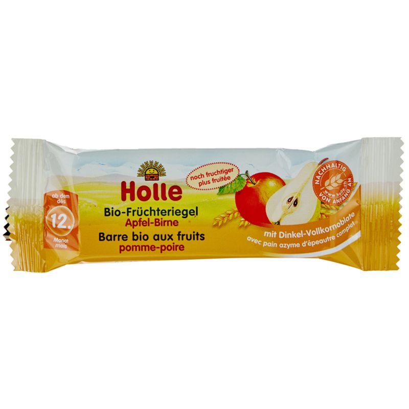 Holle Barre aux fruits à la pomme &amp; poire bio 12 mois+ 25g